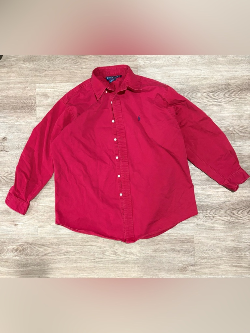 Vintage Polo Ralph Lauren
Blake Red Button Down
Shirt Sz L Preppy 90s